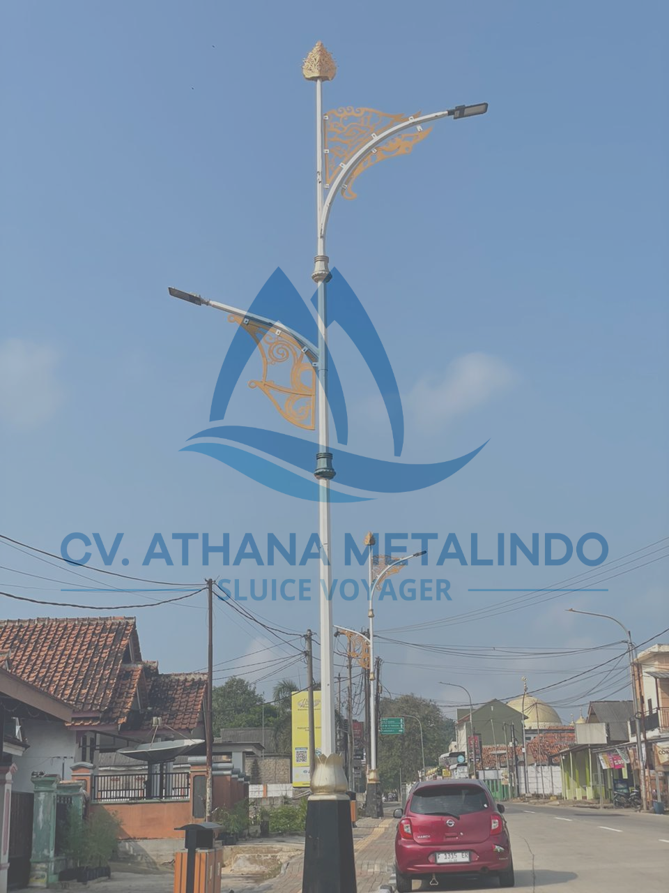 Athana Dukung Estetika dan Penerangan Kota Subang Melalui 146 Tiang Lampu Taman