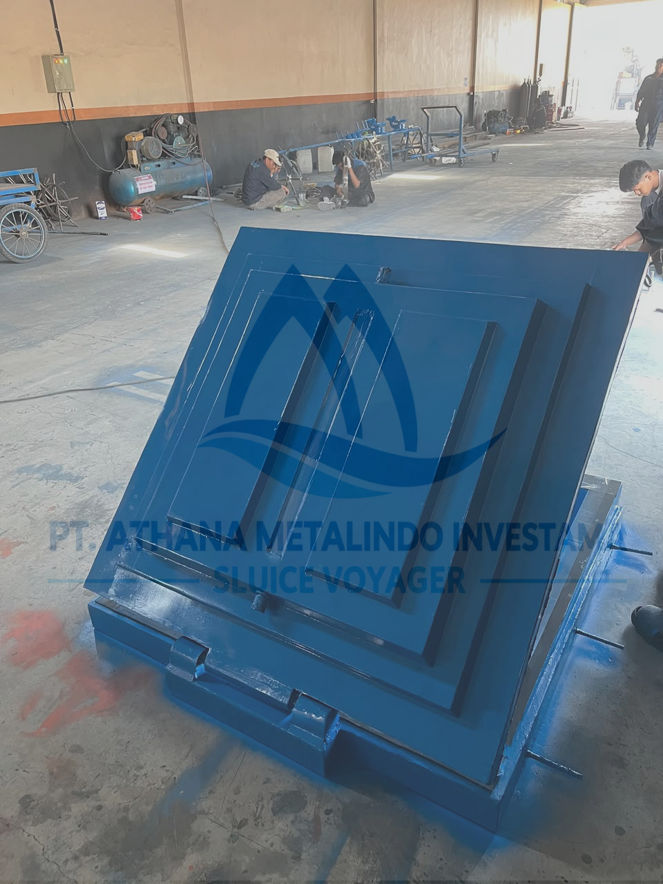 Athana Metalindo Kerjakan 2 Unit Pintu Klep Lapis Fiber