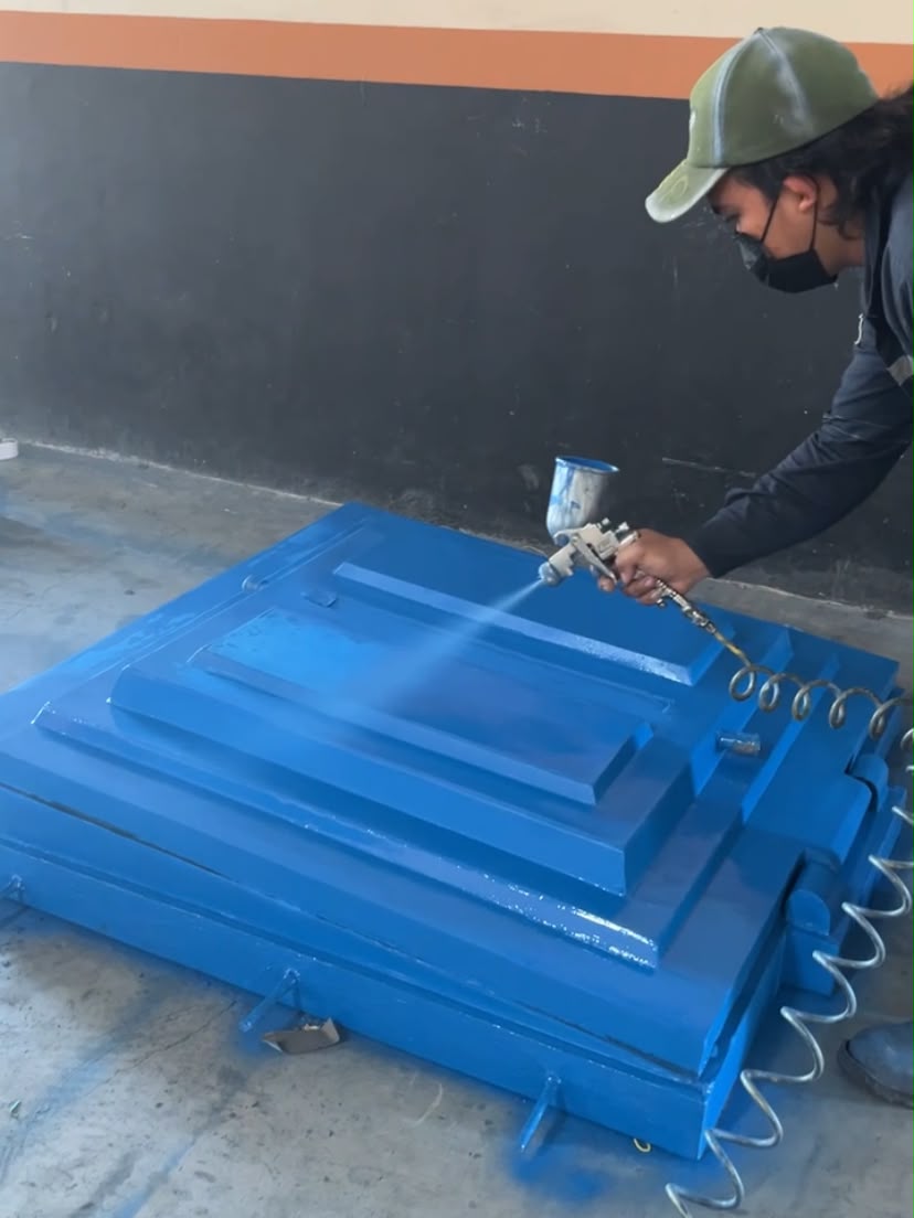 Athana Metalindo Kerjakan 2 Unit Pintu Klep Lapis Fiber
