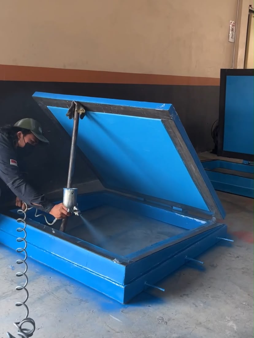 Athana Metalindo Kerjakan 2 Unit Pintu Klep Lapis Fiber